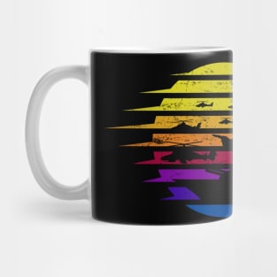 Retro sunset with General During War Mug